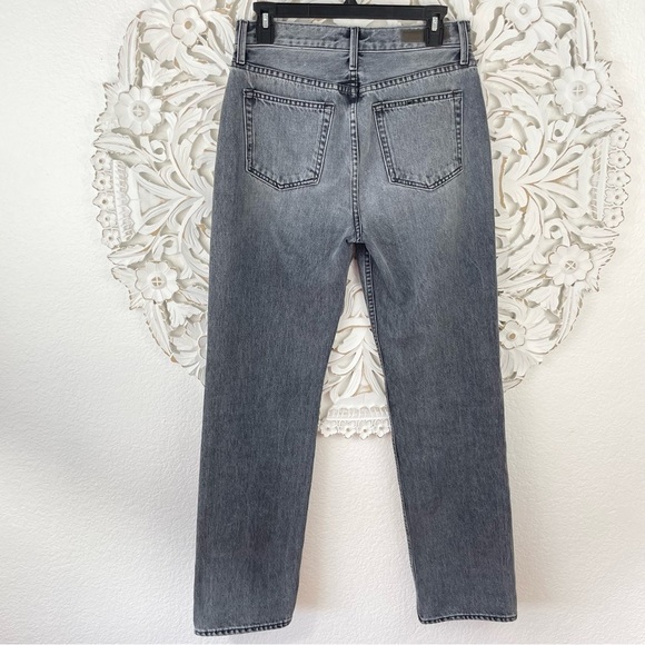 {GRLFRND} Mica High Rise Straight Leg Boyfriend Jeans, Black Smoke, Size 26 - Picture 6 of 11